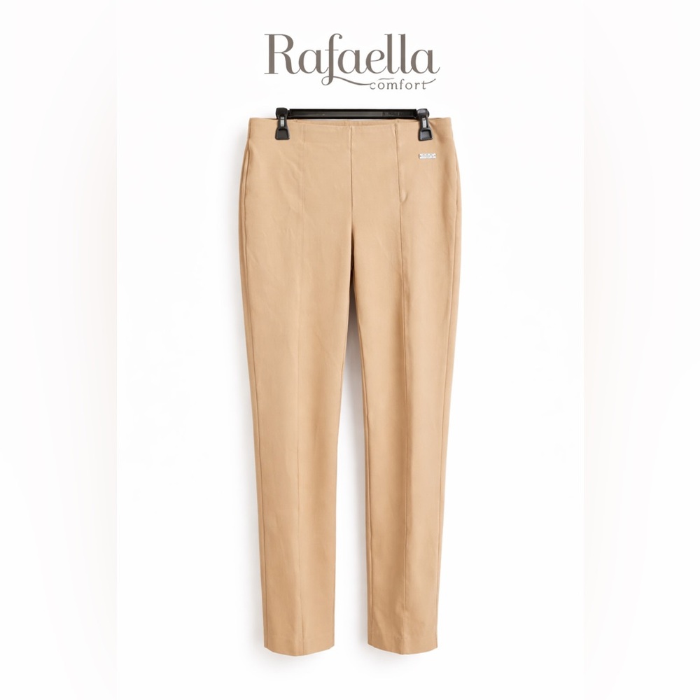 Rafaella Comfort Pull On Stretch Dress Pants Tan Career Size 4